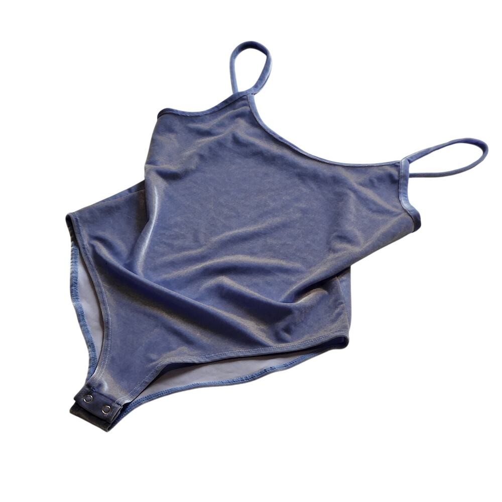 Lavender Spaghetti Strap Bodysuit with Snap Closure Women S